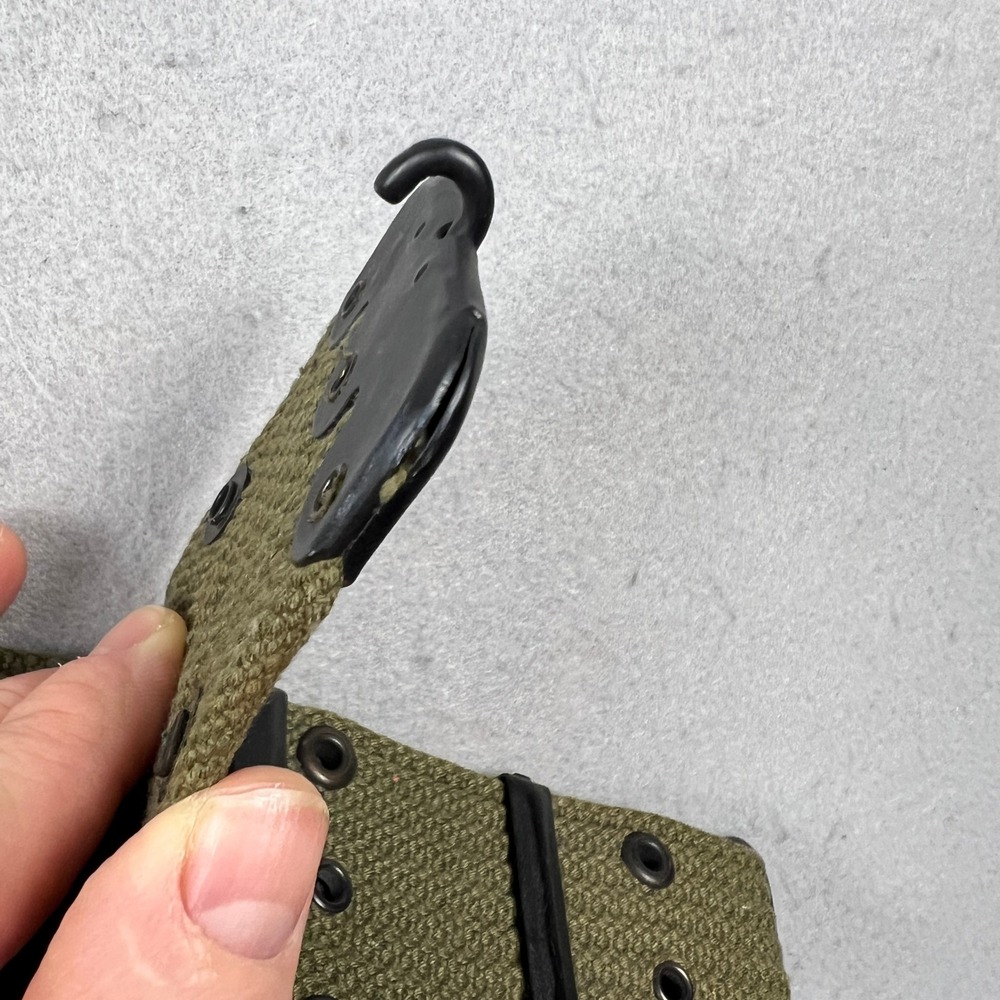 US Military WW1 Pistol Belt Mens 36 Olive Green Canvas Tactical Utility Vintage - Picture 8 of 14
